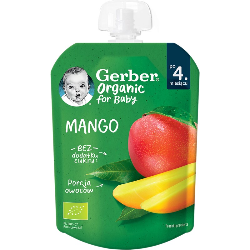 GERBER BIO MANGO| piure bebelusi de la 4 luni |80g